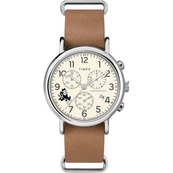 Mens Collegiate Weekender Chrono 40mm Quartz Leather StrapArizona State Sun Devils