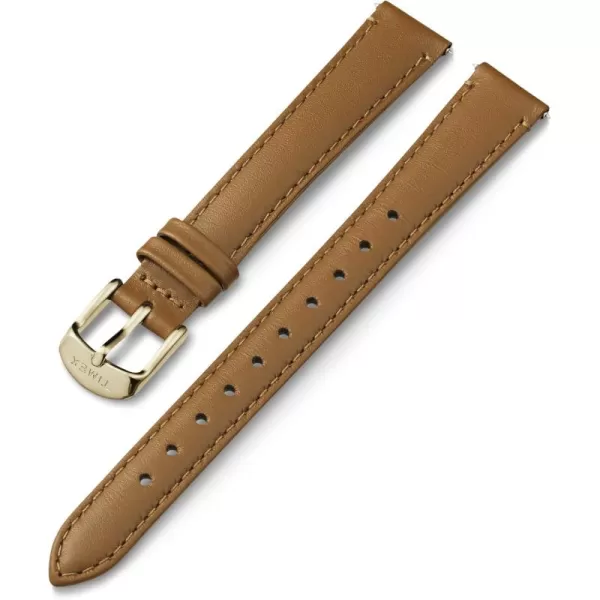 Timex 14mm Genuine Leather Strap  Gray with Rose GoldTone BuckleTanGoldTone