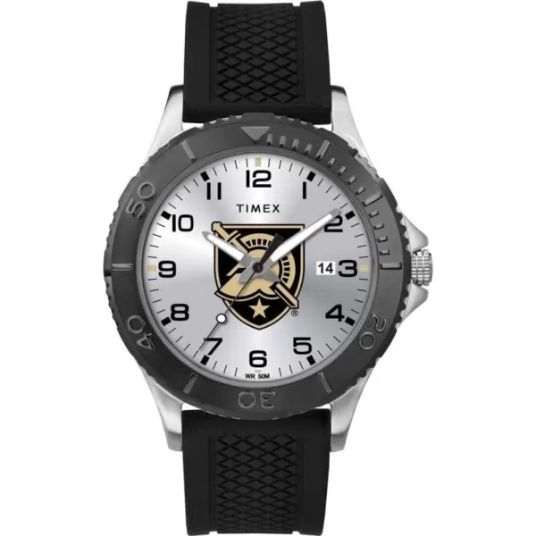 Timex Tribute Mens Collegiate Gamer 42mm Watch  Army Black Knights with Black Silicone Strap
