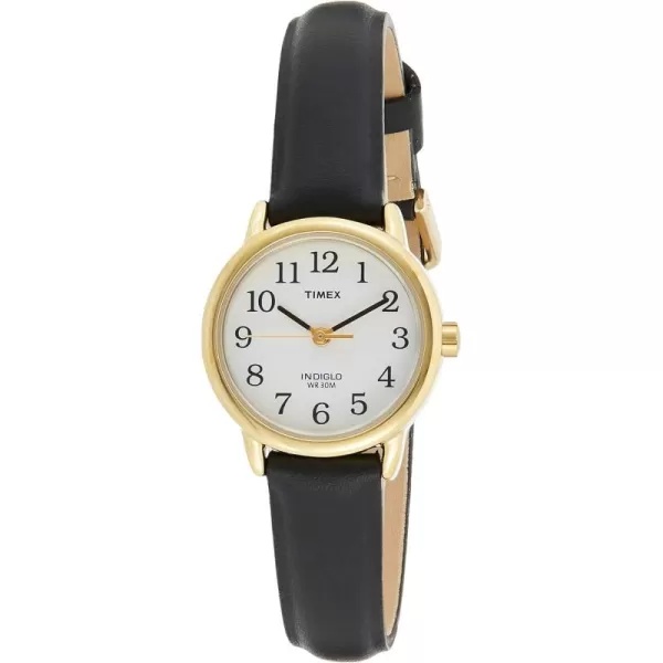 Timex Womens Easy Reader WatchBlackGoldToneWhiteA25mm