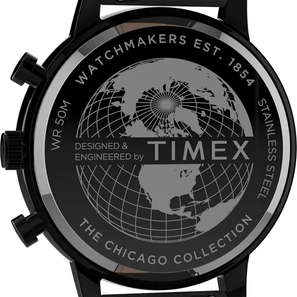 Timex Mens Chicago DayDate 45mm WatchBlack