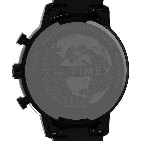 Timex Mens Chicago DayDate 45mm WatchBlackBlackBlackChrono