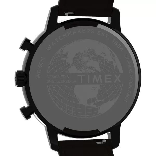 Timex Mens Chicago DayDate 45mm WatchBrownBlackBlack