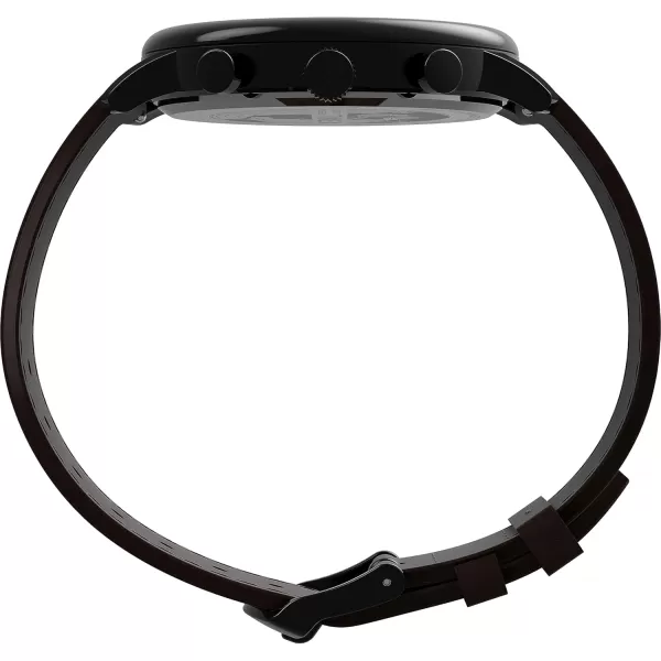 Timex Mens Chicago DayDate 45mm WatchBrownBlackBlack