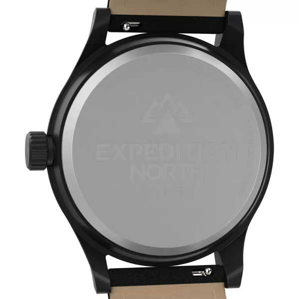 Timex Mens Expedition North Sierra 40mm Watch  Black Strap Green Dial SilverTone CaseBlackBlackBlack