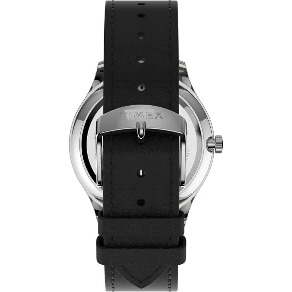 Timex Mens Modern Easy Reader 40mm WatchBlackSilverToneWhite