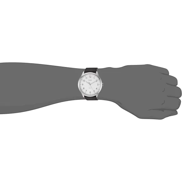 Timex Mens Modern Easy Reader 40mm WatchBlackSilverToneWhite