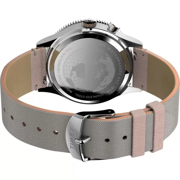 Timex Mens Waterbury 39mm WatchWhiteBlack