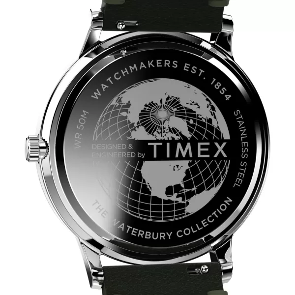 Timex Mens Waterbury Classic 40mm WatchGreenGreenStainless Steel