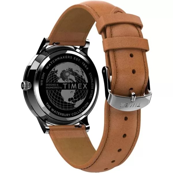 Timex Mens Waterbury Classic 40mm WatchTanBlueStainless Steel
