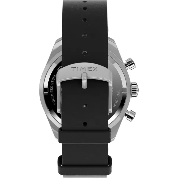 Timex Mens Waterbury Diver Automatic 40mm WatchBlackBlueStainless Steel