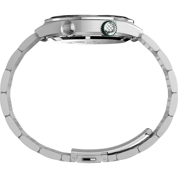 Timex Mens Waterbury Diver Automatic 40mm WatchStainless SteelBlackStainless Steel