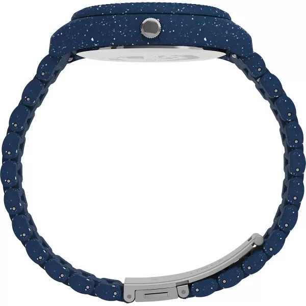 Timex Mens Waterbury Ocean Recycled Plastic 42mm WatchBluePeanuts