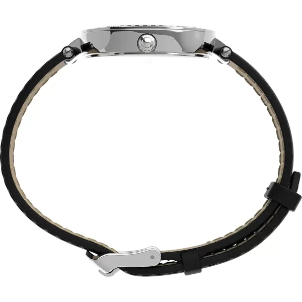 Timex Womens Adorn 32mm WatchBlackSilverToneSilverTone