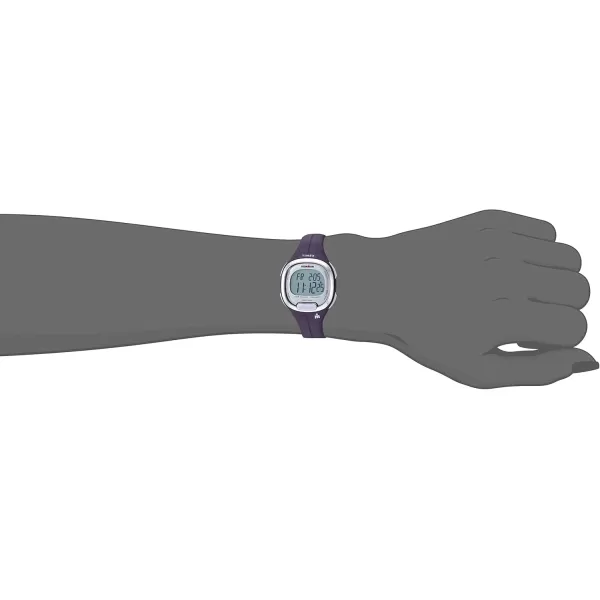 Timex Womens Ironman Transit 33mm Resin Strap WatchPurpleSilverTone