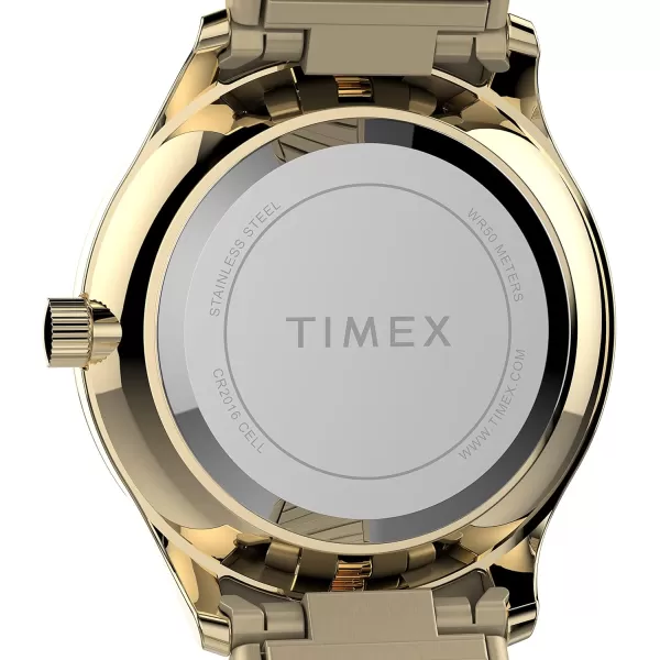 Timex Womens Modern Easy Reader 32mm Watch  GoldTone Case White Dial with Expansion Band