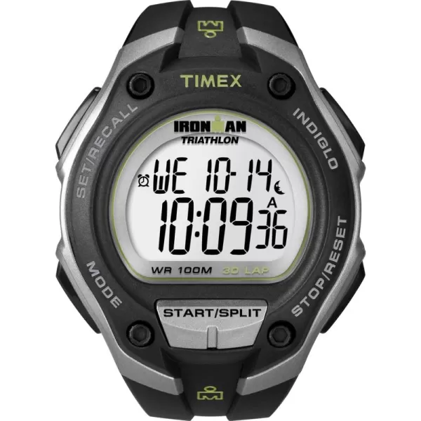 Timex Mens Ironman Classic 30 Oversized 43mm WatchBlackSilverTone