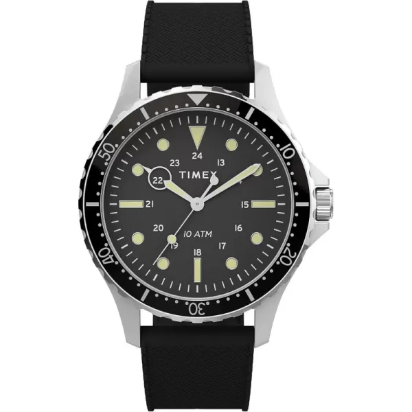 Timex Mens Navi XL 41mm WatchBlackBlackStainless Steel
