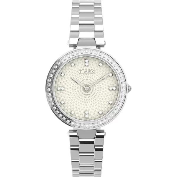 Timex Womens Adorn 32mm WatchSilverToneSilverToneSilverTone