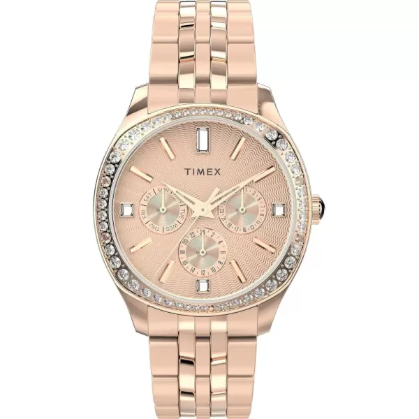 Timex Womens Ariana 36mm WatchRose GoldToneRose GoldToneRose GoldTone