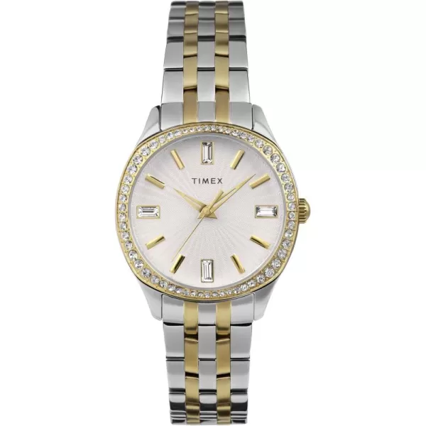 Timex Womens Ariana 36mm WatchTwoToneSilverToneTwoToneChrono