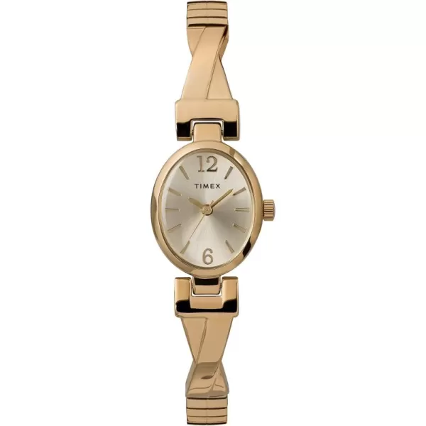 Timex Womens Fashion Stretch Bangle 21mm WatchGoldTone