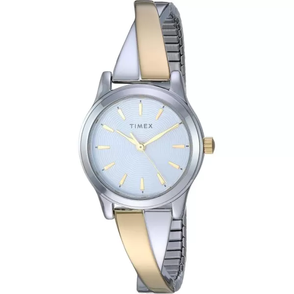Timex Womens Stretch Bangle Crisscross 25mm WatchTwoTone