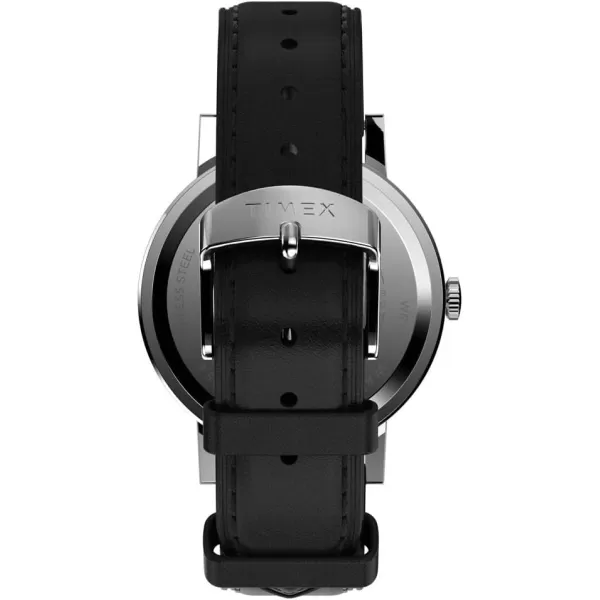 Timex Mens Midtown 38mm WatchBlackWhiteStainless Steel