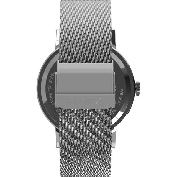 Timex Mens Midtown 38mm WatchStainless SteelSilverToneStainless Steel