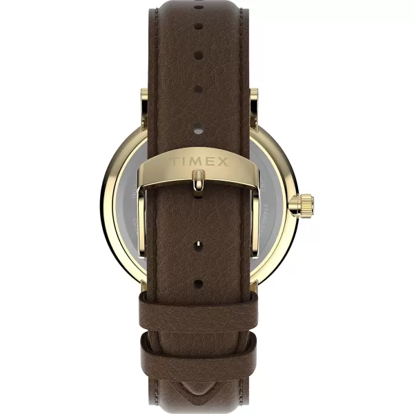 Timex Mens Southview 41mm WatchBrownCreamGoldTone