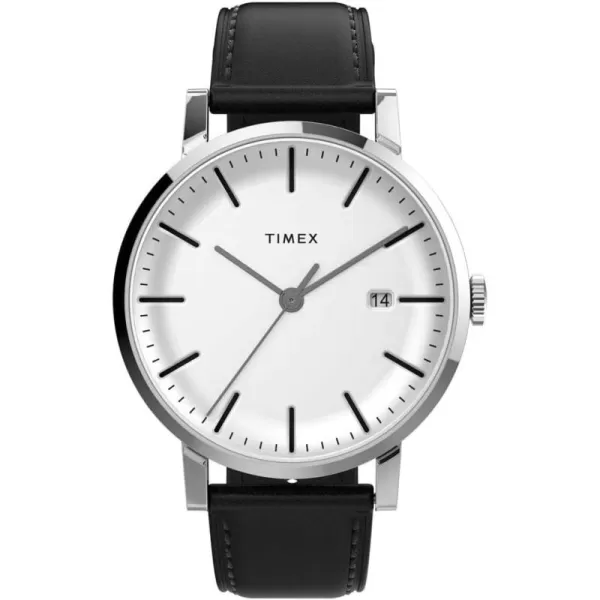 Timex Mens Midtown 38mm WatchBlackWhiteStainless Steel