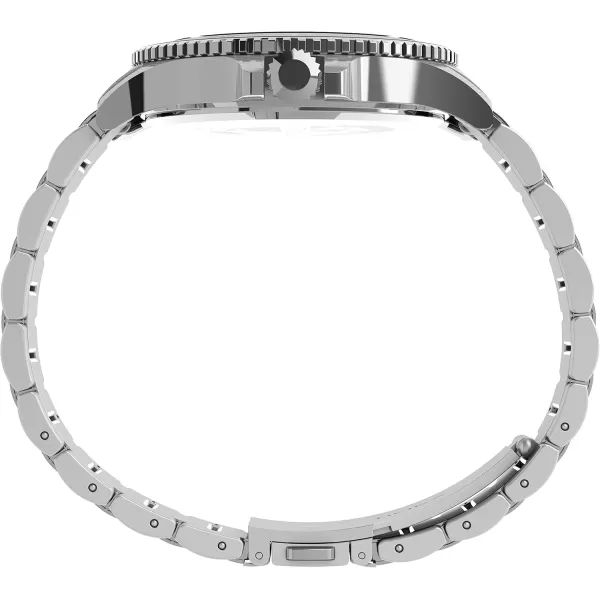 Timex Mens Harborside Multifunction 43mm WatchSilverBlue