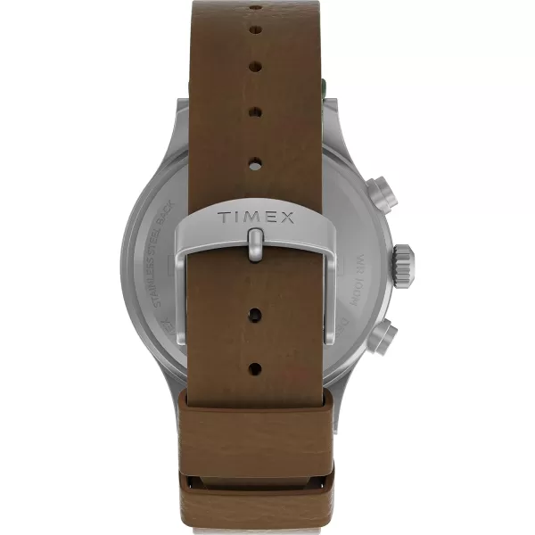 Timex Mens Sierra 42mm WatchTanGreenIP Steel