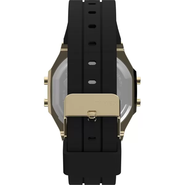 Timex Unisex Activity Tracker 40mm Watch  Green Strap Digital Dial GoldTone Case