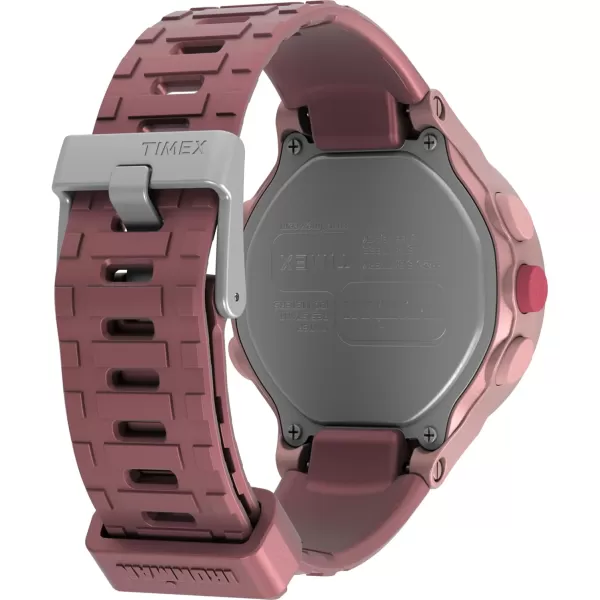 Timex Unisex Ironman T200 42mm Watch  Pink Strap Digital Dial Pink Case