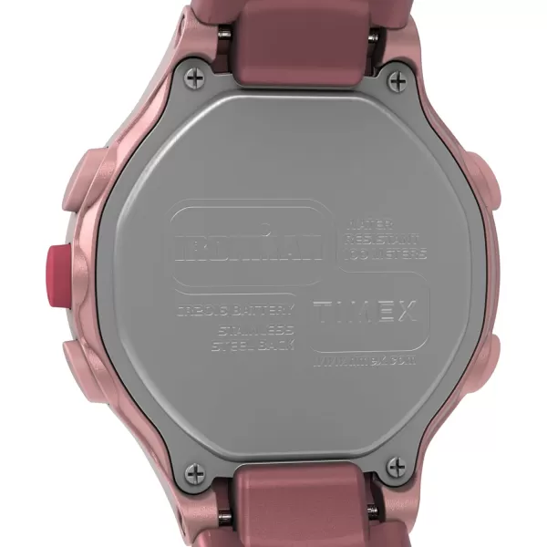 Timex Unisex Ironman T200 42mm Watch  Pink Strap Digital Dial Pink Case
