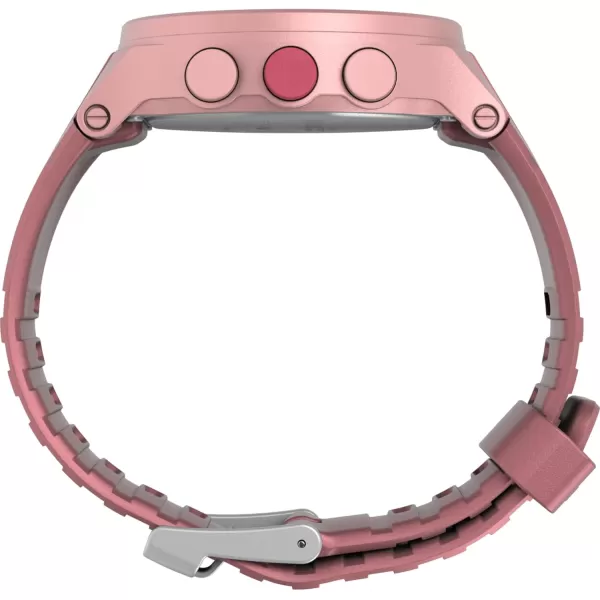 Timex Unisex Ironman T200 42mm Watch  Pink Strap Digital Dial Pink Case