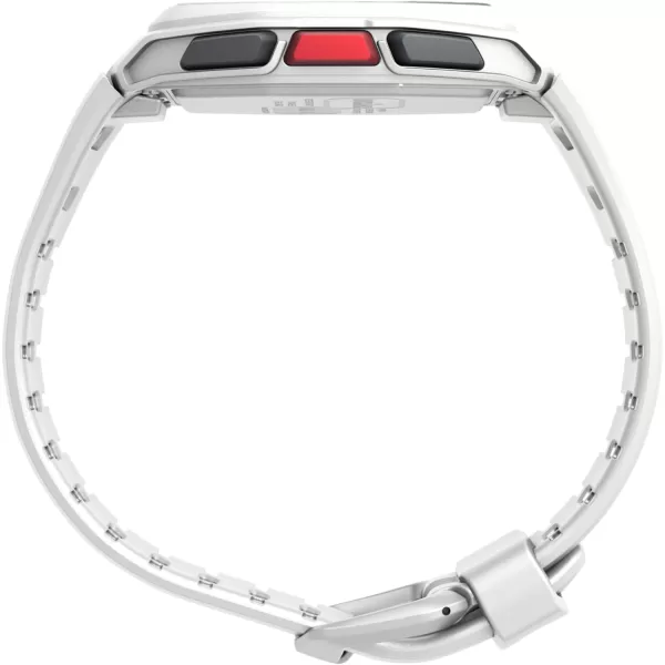 Timex Unisex Ironman T300 42mm Watch  White Strap Digital Dial White CaseWhiteDigitalWhite