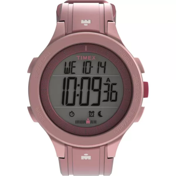Timex Unisex Ironman T200 42mm Watch  Pink Strap Digital Dial Pink Case