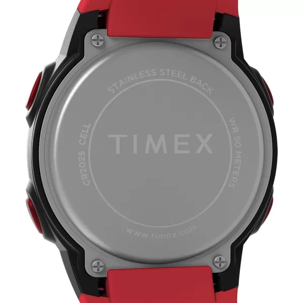 Timex Unisex T100 40mm WatchRedDigitalBlack