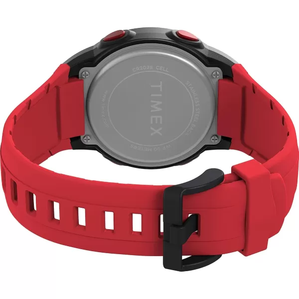 Timex Unisex T100 40mm WatchRedDigitalBlack
