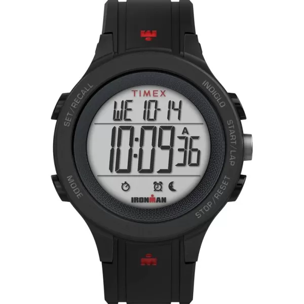 Timex Mens Ironman T200 42mm WatchBlackDigital GrayBlack