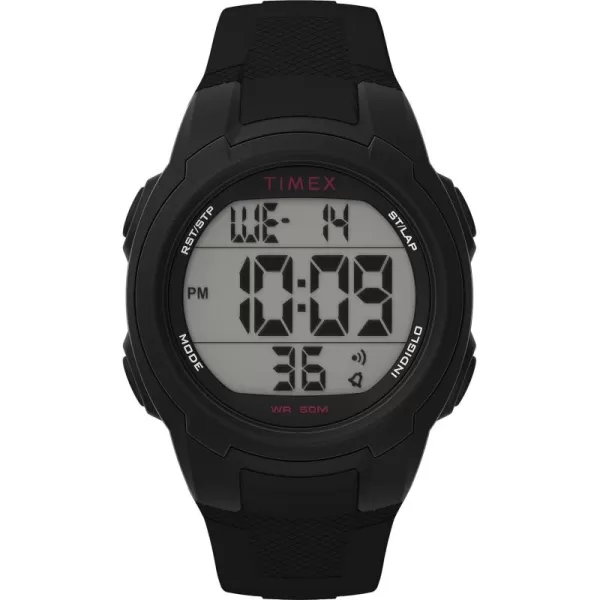 Timex Unisex T100 40mm WatchBlackDigitalBlack