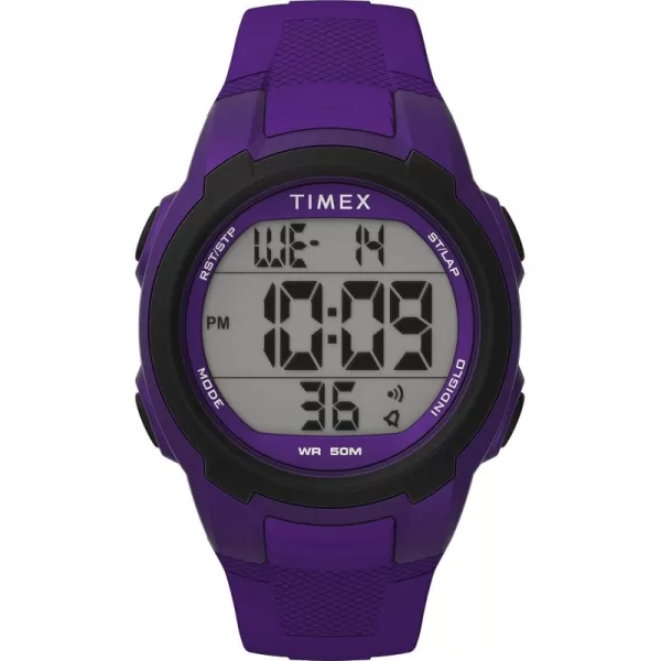 Timex Unisex T100 40mm WatchPurpleDigitalPurple
