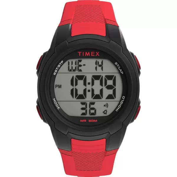 Timex Unisex T100 40mm WatchRedDigitalBlack