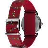 imageTimex x Peanuts Womens Weekender Holiday 38mm Watch  Red Strap White Dial SilverTone Case