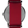 imageTimex x Peanuts Womens Weekender Holiday 38mm Watch  Red Strap White Dial SilverTone Case