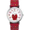 imageTimex x Peanuts Womens Weekender Holiday 38mm Watch  Red Strap White Dial SilverTone Case