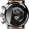 imageTimex Mens Waterbury Classic Chrono 40mm Stainless Steel Quartz Dress Watch with Leather StrapBrownBlueStainless Steel