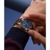 imageTimex Mens Waterbury Classic Chrono 40mm Stainless Steel Quartz Dress Watch with Leather StrapBrownStainless SteelBlue